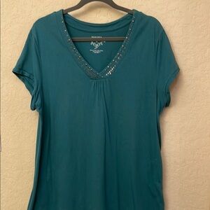 Sonoma Blue Embellished Short Sleeve Relaxed T-Shirt